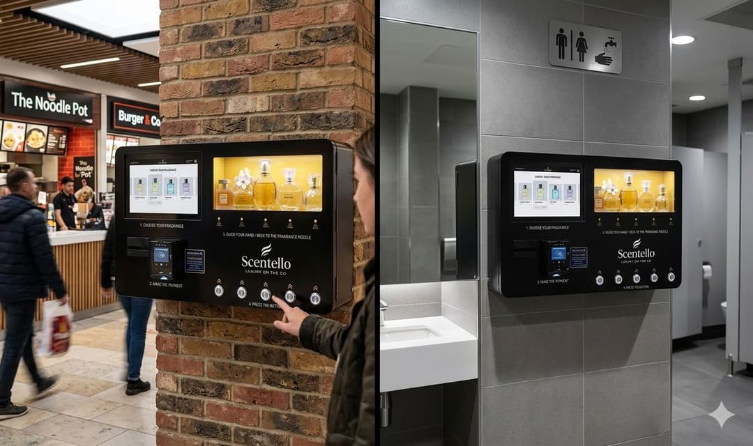 Scentello machine deployed in premium public venue