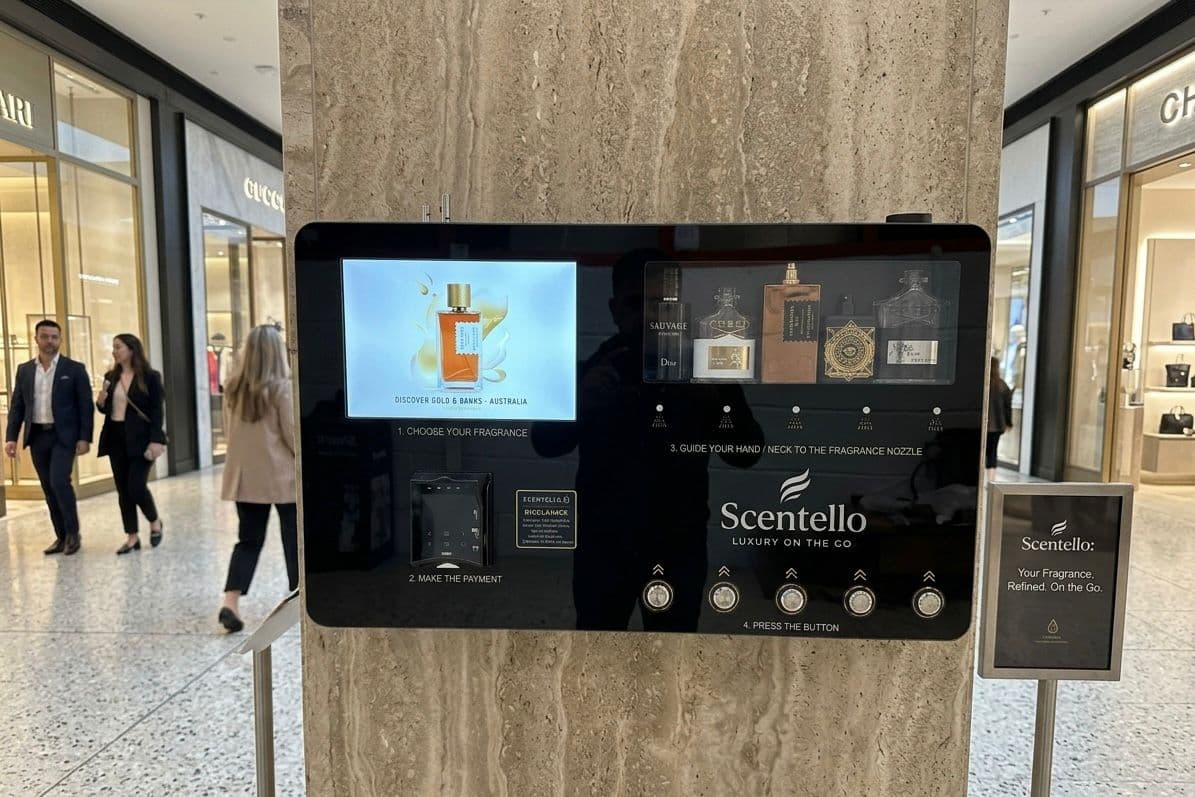 Scentello fragrance vending machine in continuous operation